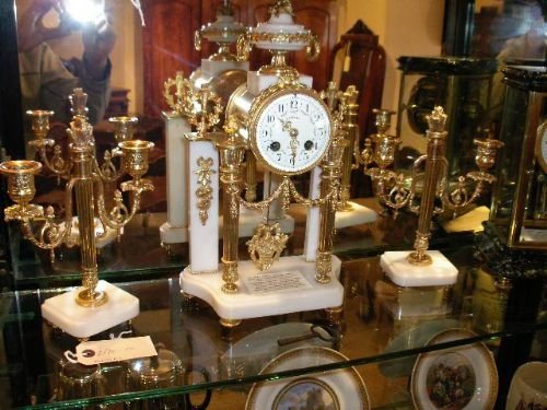 Late 19th Century Clcok Garniture